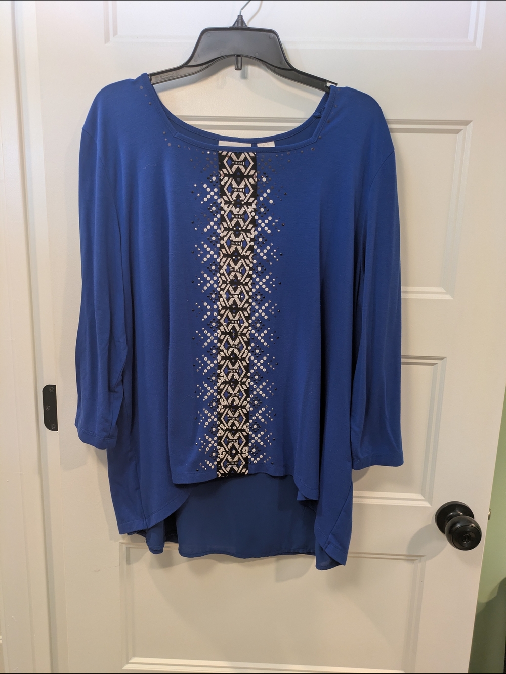 🔴 3/$15 Blue Embellished Women's Top